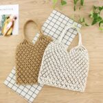 Mesh Hollow Unlined Straw Bag