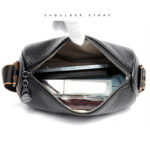 Women's Cowhide Round Shoulder Messenger Bag