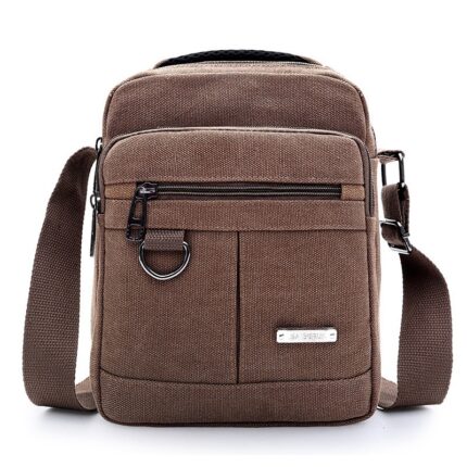 Casual Men's One-shoulder Messenger Multi-layer Canvas Bag