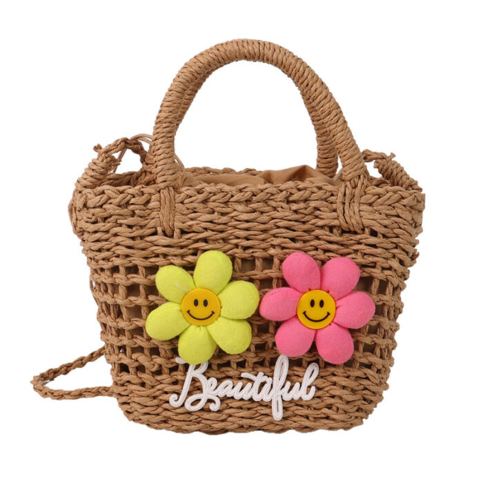 Summer Woven Bag Versatile Handheld Crossbody Hollow Beach Bag