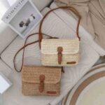 Women's Summer Beach Travel Crossbody Straw Bag