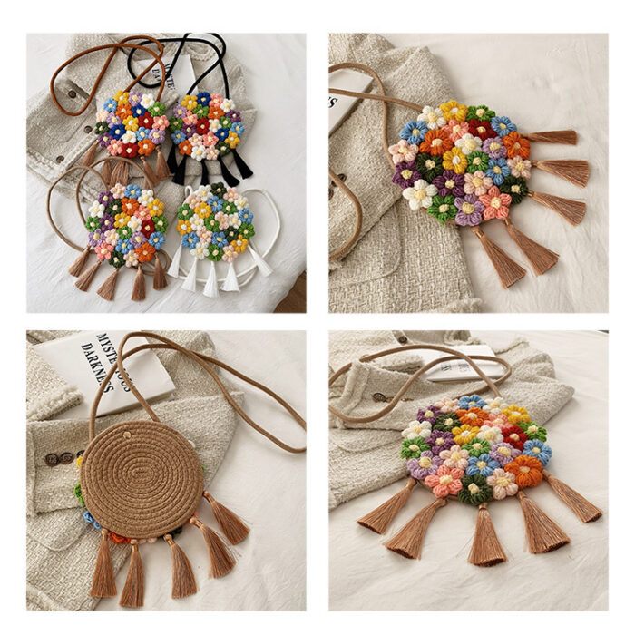 Braided Summer Cotton Hemp Crossbody Bag For Women