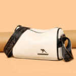 Women's Cowhide Round Shoulder Messenger Bag