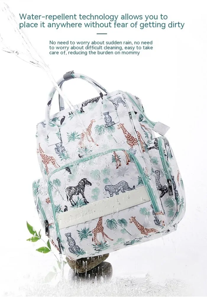 Fashion Waterproof Printed Nylon Multi-functional Large Capacity Backpack Portable Mummy Bag